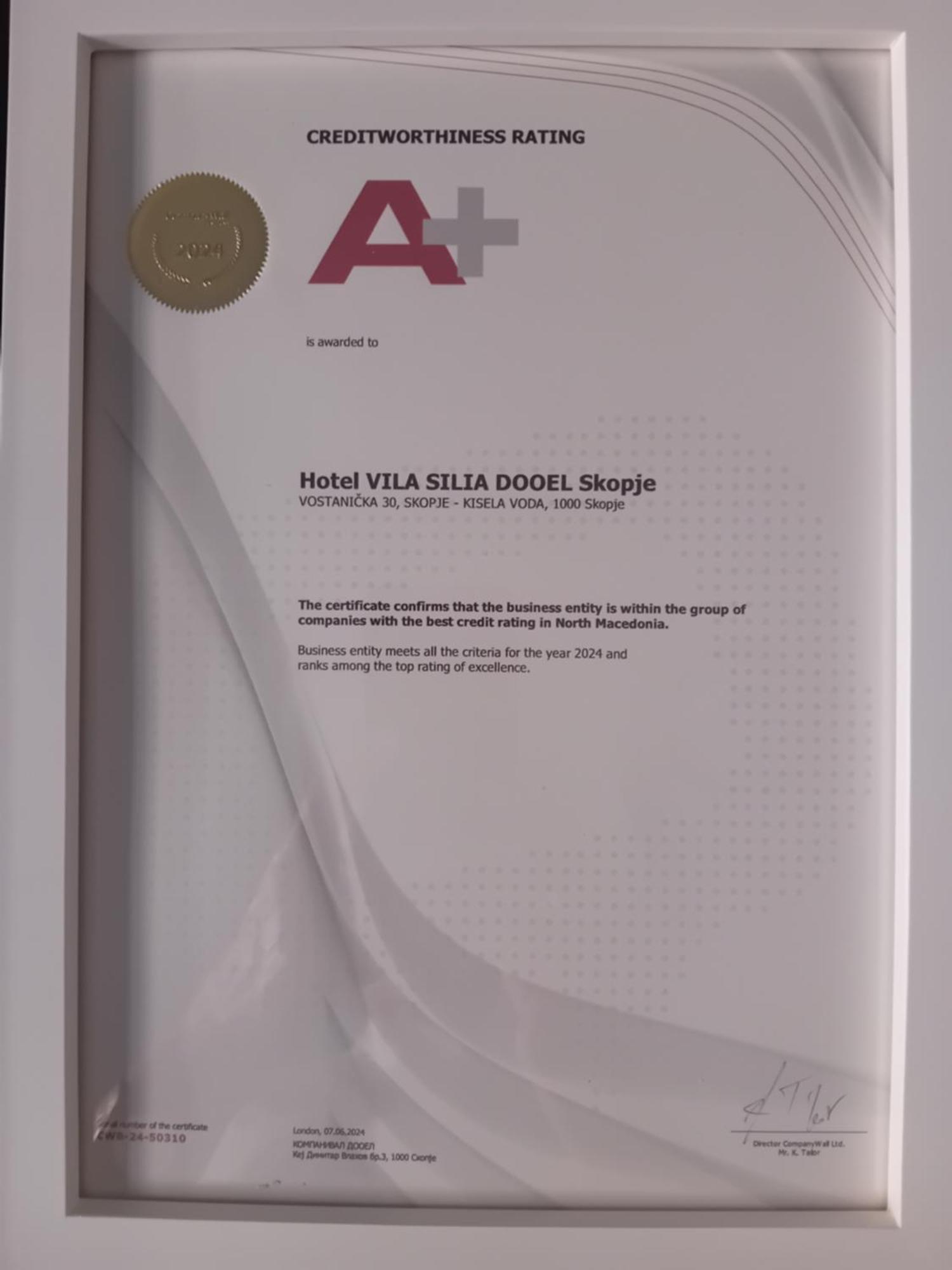 Vila Silia Skopje Eksteriør billede